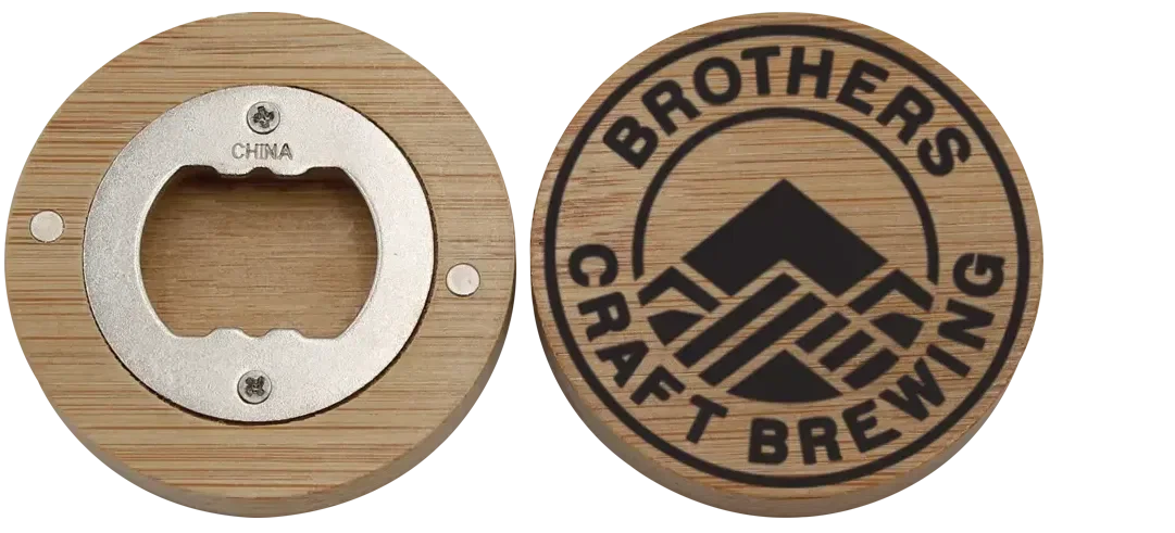Bamboo Magnetic Bottle Opener — view 2