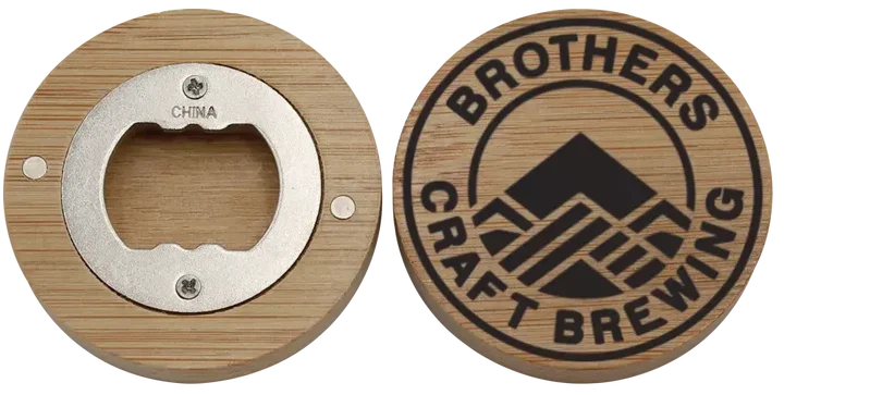 Bamboo Magnetic Bottle Opener — view 2