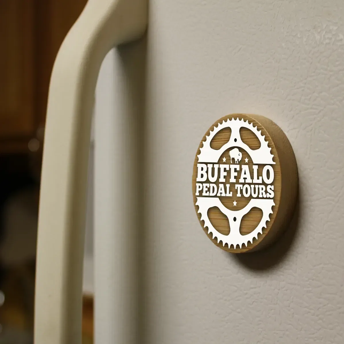 Bamboo Magnetic Bottle Opener — view 3
