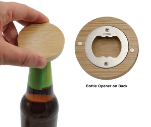 Bamboo Magnetic Bottle Opener