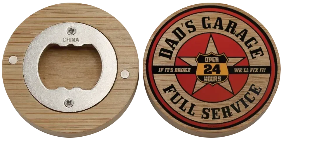 Bamboo Magnetic Bottle Opener