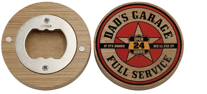 Bamboo Magnetic Bottle Opener