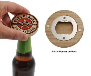 Bamboo Magnetic Bottle Opener