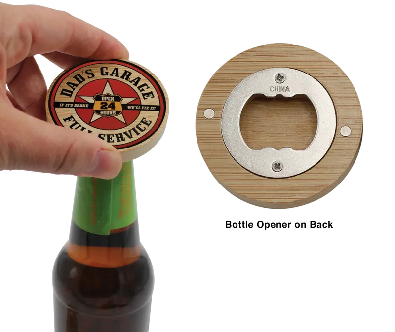 Bamboo Magnetic Bottle Opener — view 6