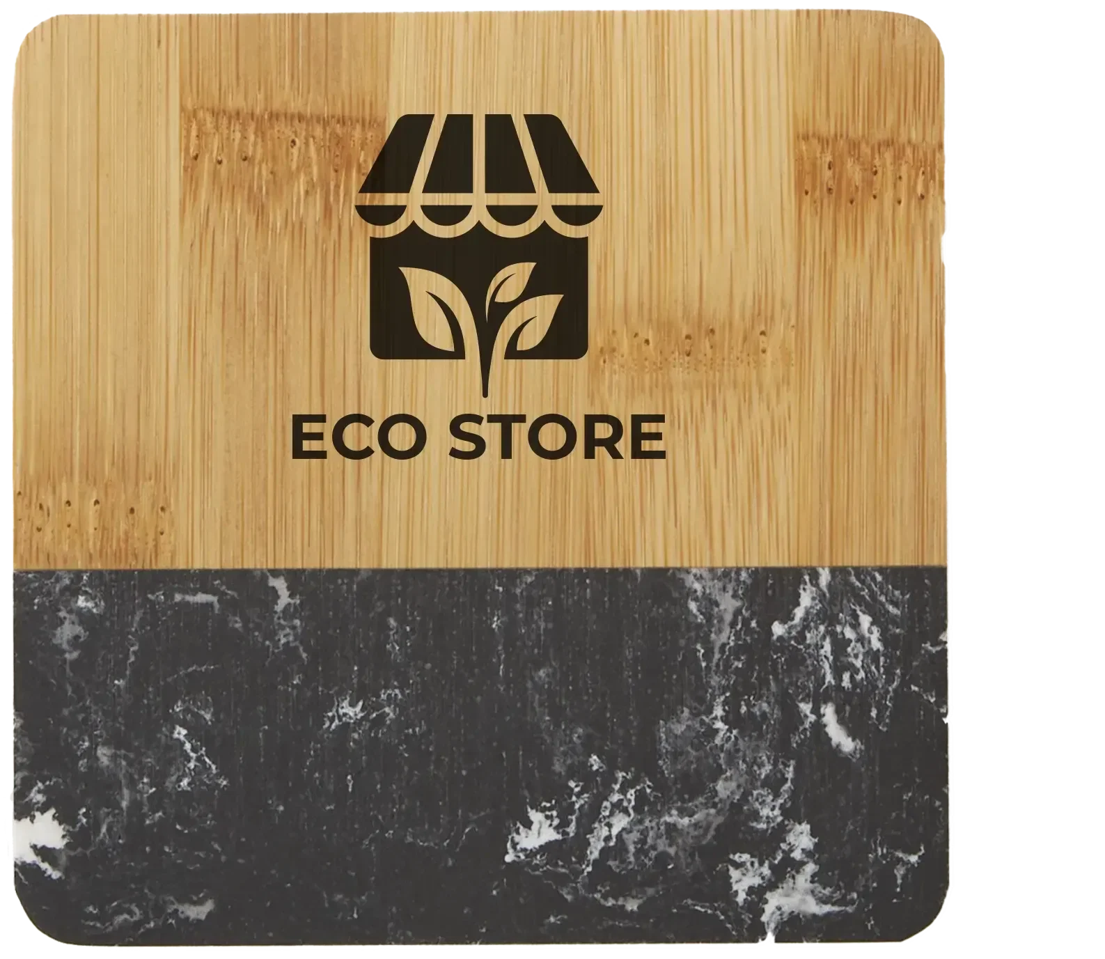 Custom Deluxe Bamboo & Marble Coasters