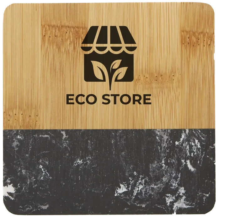 Custom Deluxe Bamboo & Marble Coasters