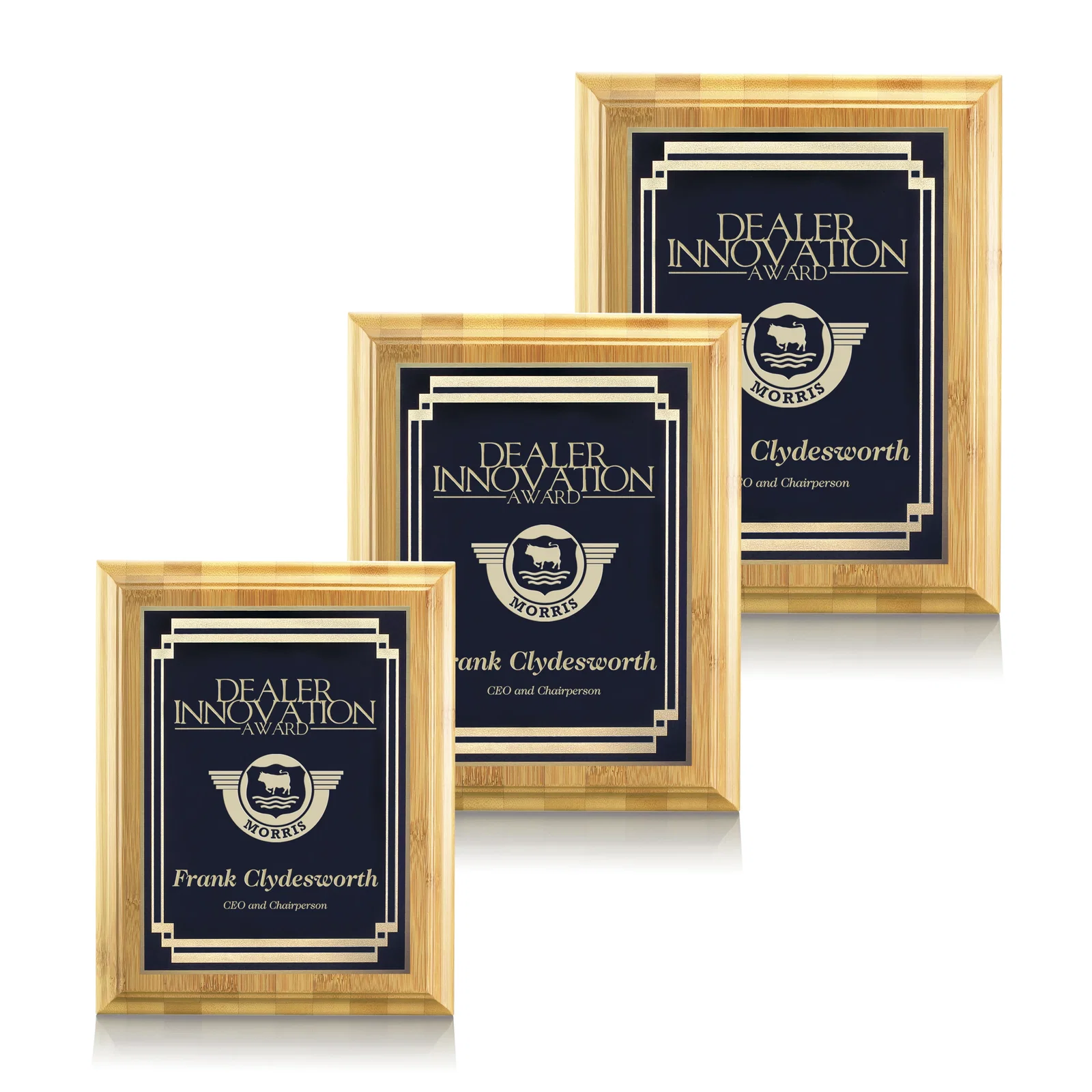 Custom Bamboo/Marquis Plaque for corporate award ceremonies