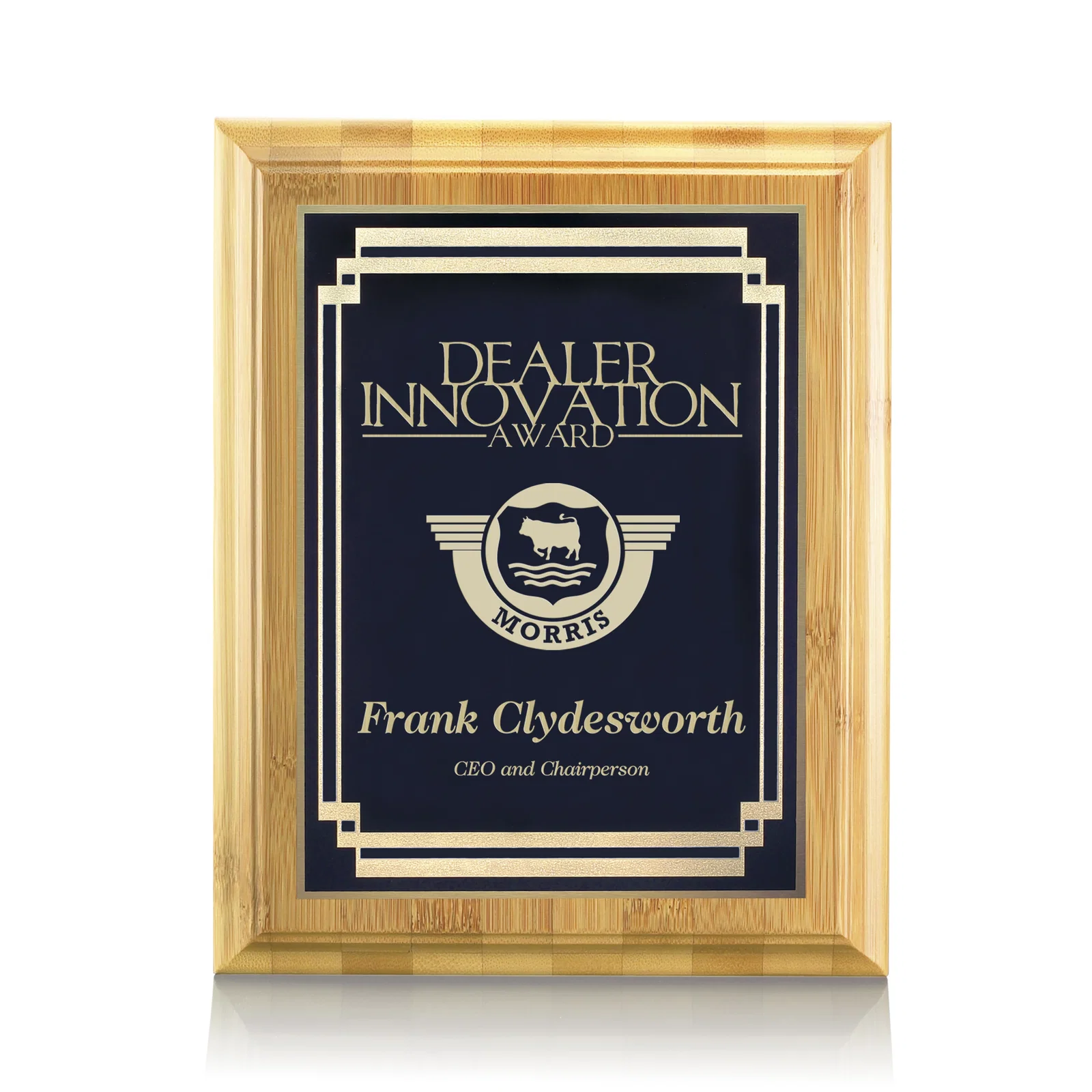 Custom Bamboo/Marquis Plaque for service anniversary gifts