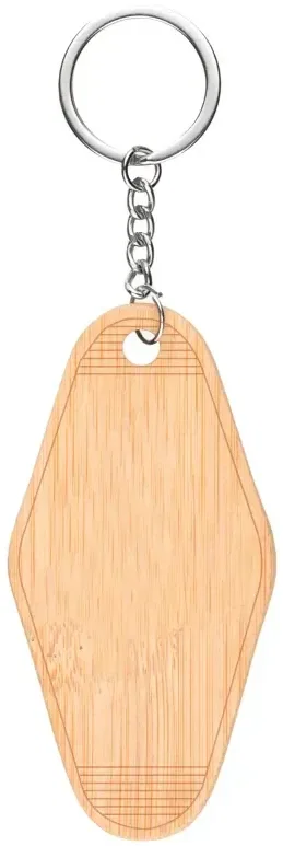Custom Bamboo Motel Keyring — view 2