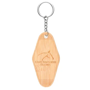 Custom Bamboo Motel Keyring