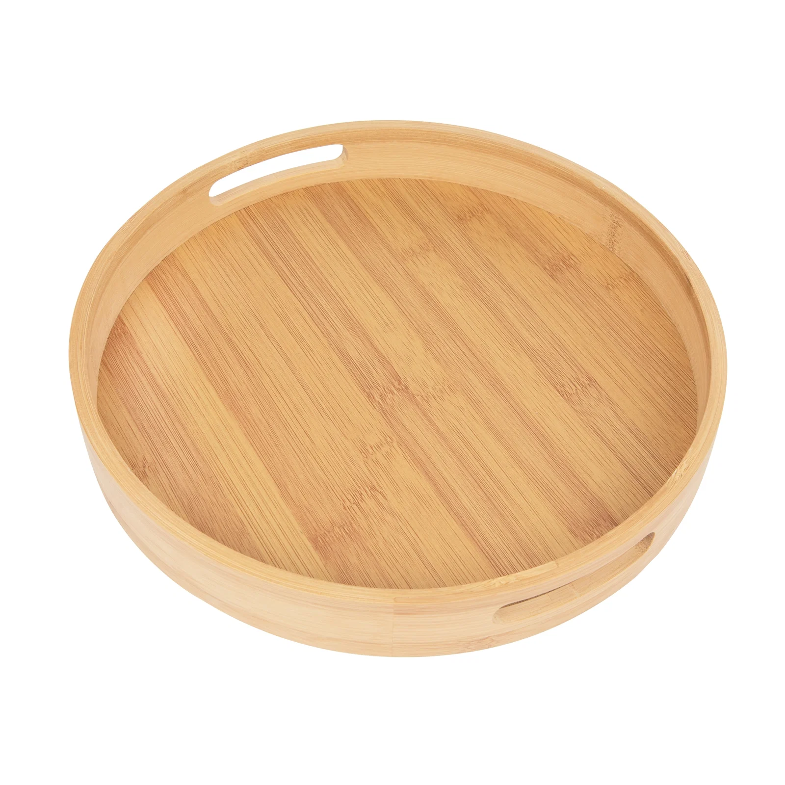 Cut out handle detail along the rim of the tray
