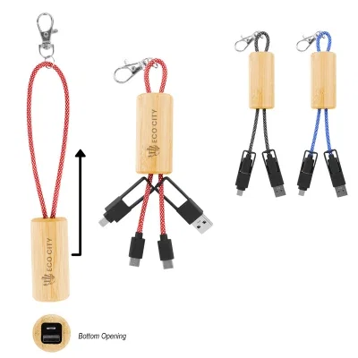 Black cable option paired with a natural bamboo slider