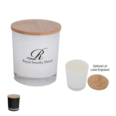 Black vessel paired with the light wooden cover