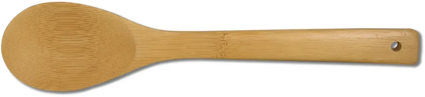 Custom Bamboo Spoon. 12-inch renewable bamboo cooking spoon for eco-friendly kitchen giveaways, view 2