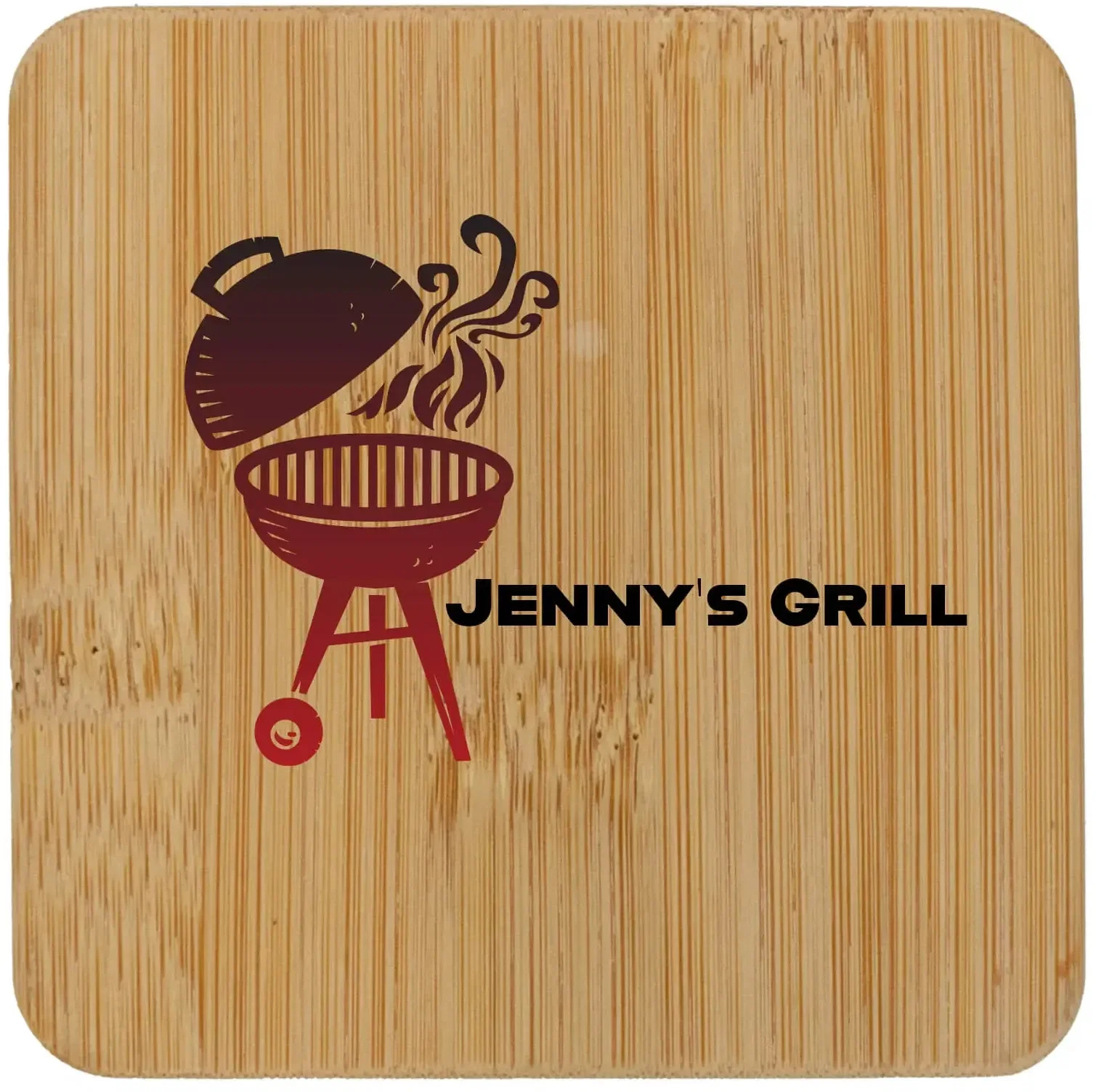 Custom Bamboo Coaster & Bottle Opener (Square) - Personalized Promotional — view 3