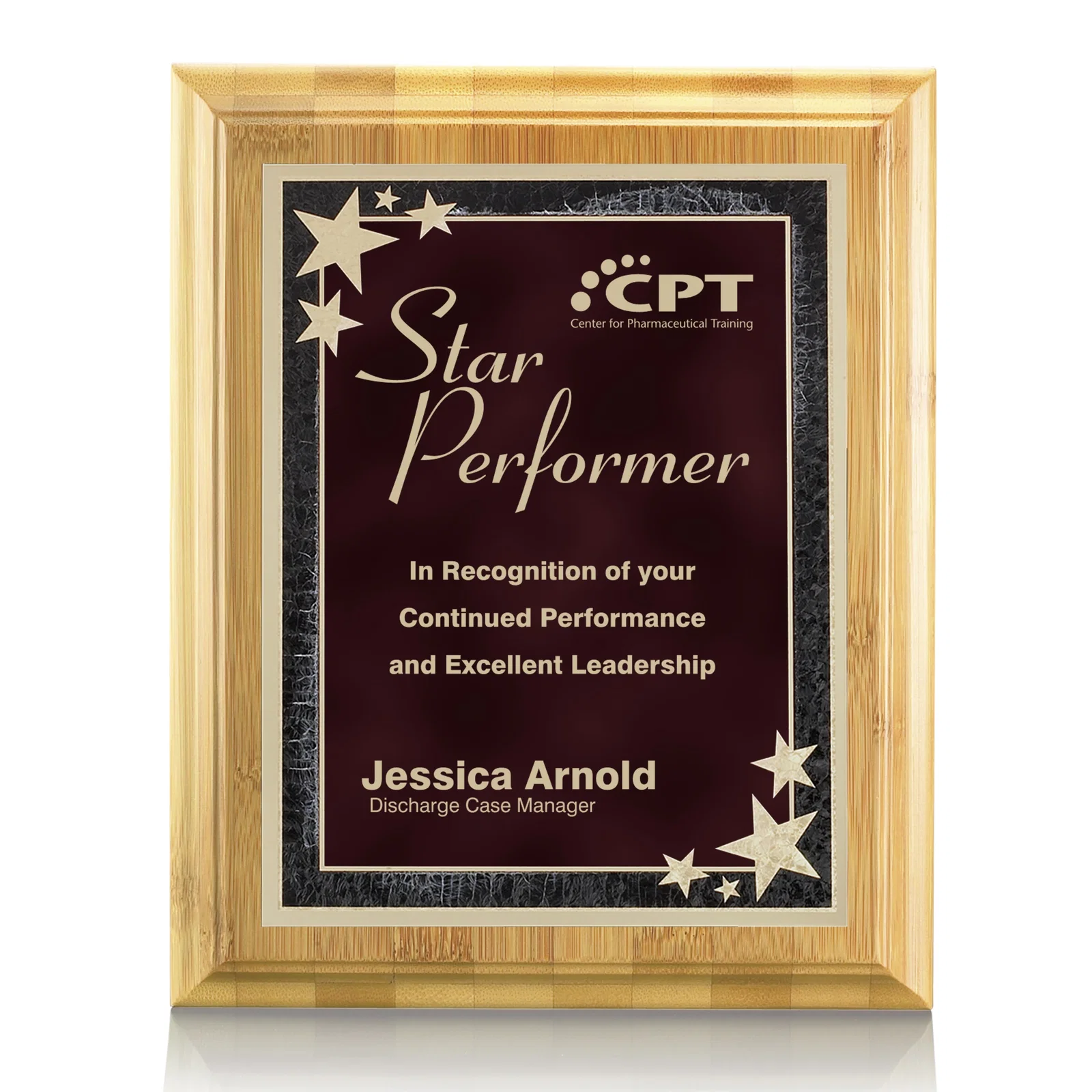 Custom Bamboo/Starburst Plaque for donor appreciation
