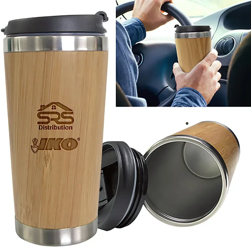 Custom Bamboo Travel Mug — view 1