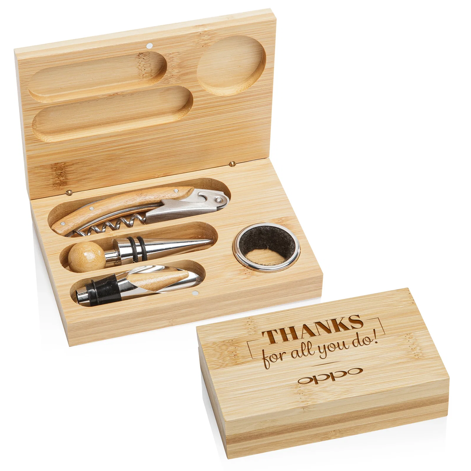 Bamboo Wine Accessory Set — view 3
