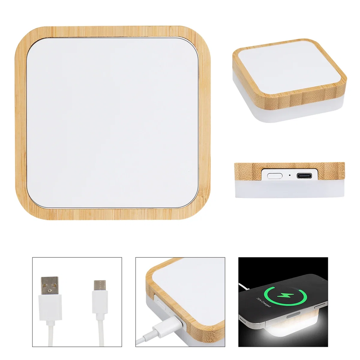 Under three inches wide on a bedside table