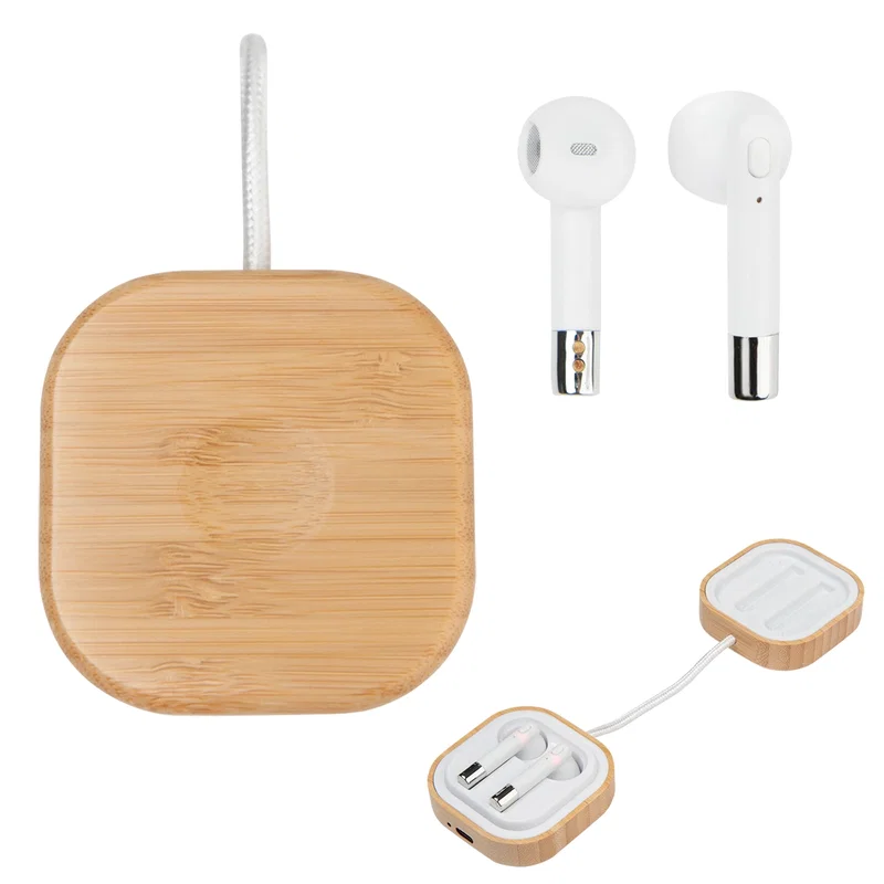 Bamboo Wireless Earbuds & Watch Charger — view 4