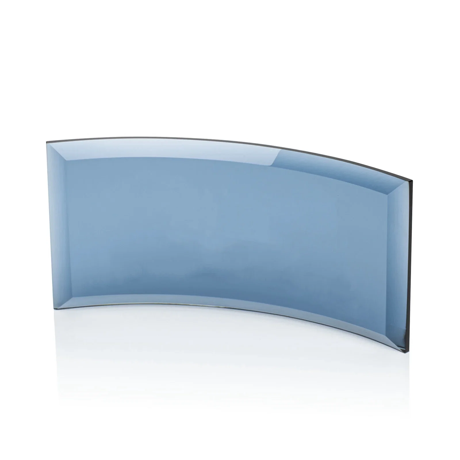 Promotional Starfire or Jade Glass Crescent Award in Five Color Options for donor appreciation