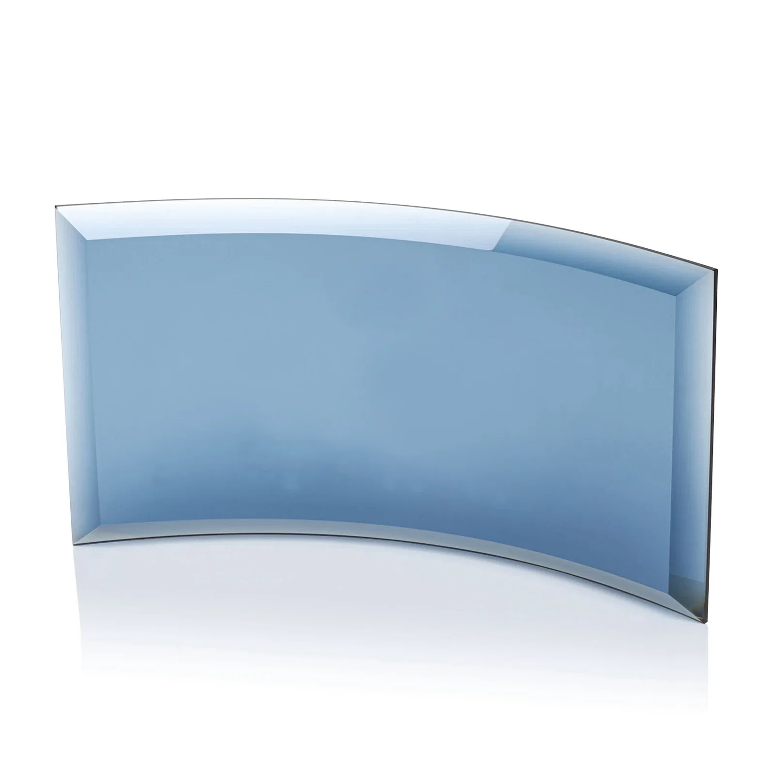 Promotional Starfire or Jade Glass Crescent Award in Five Color Options for safety achievement programs