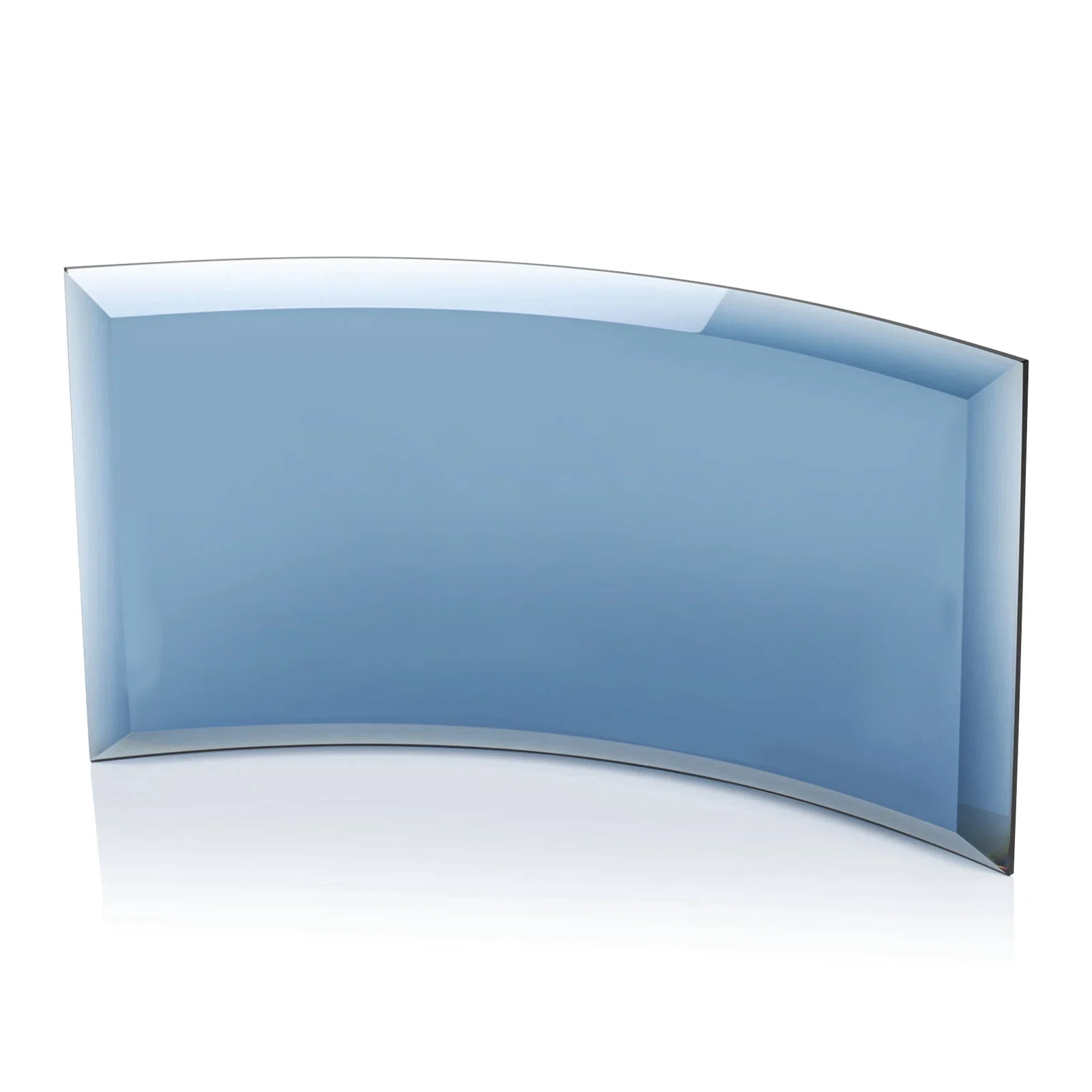 Promotional Starfire or Jade Glass Crescent Award in Five Color Options for volunteer appreciation