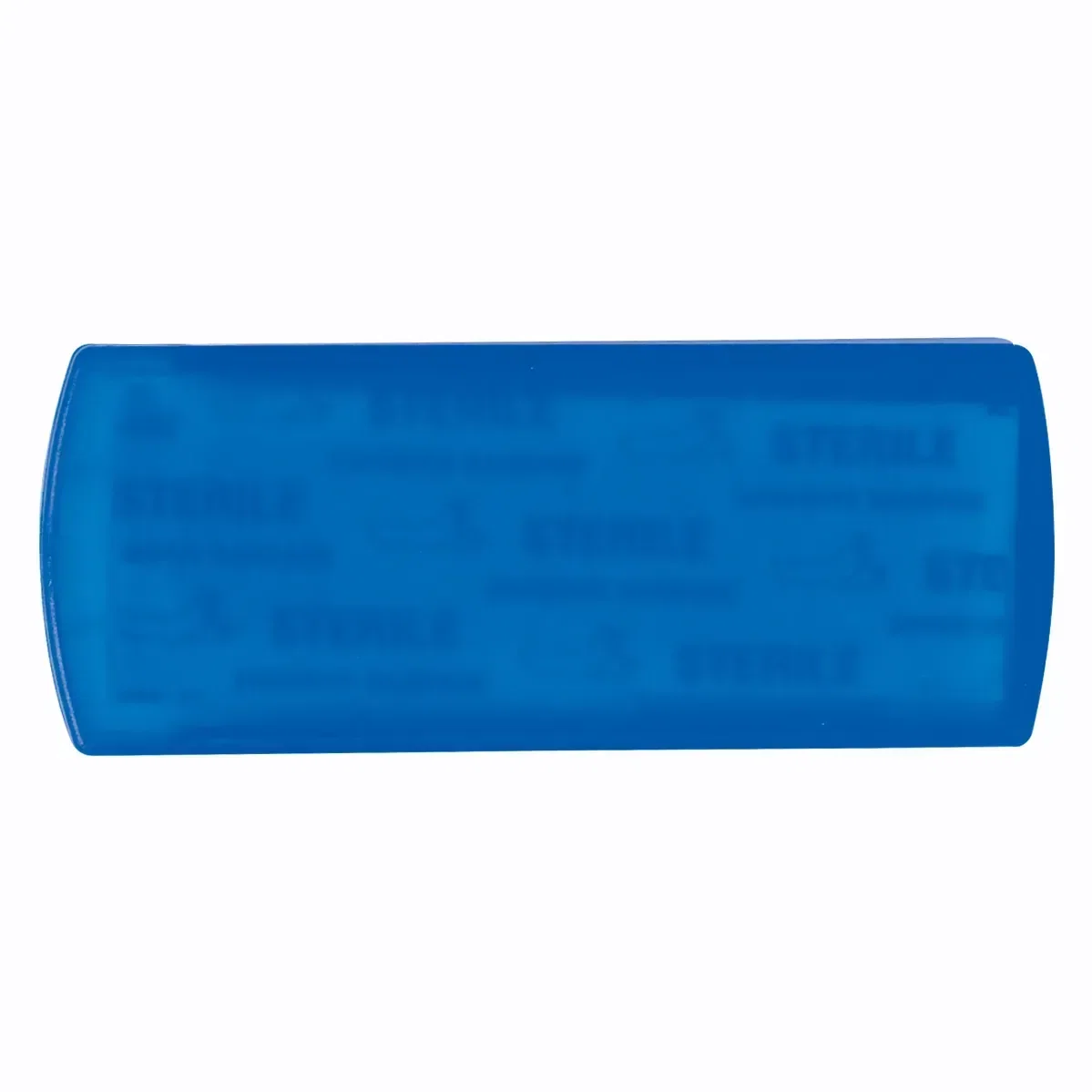 Bandage dispenser case with a hinged snap-shut lid