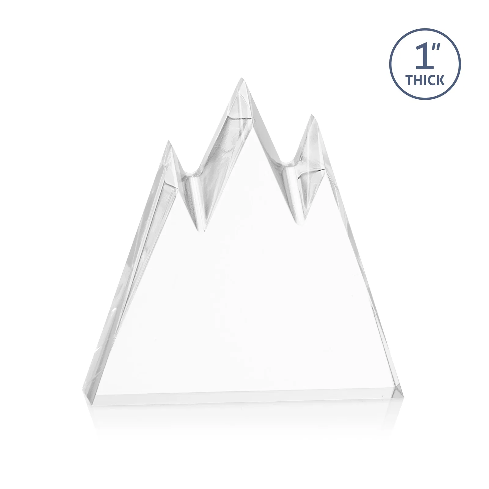 Personalized Freestanding Sculpted Acrylic Mountain-Peak Award for safety achievement programs