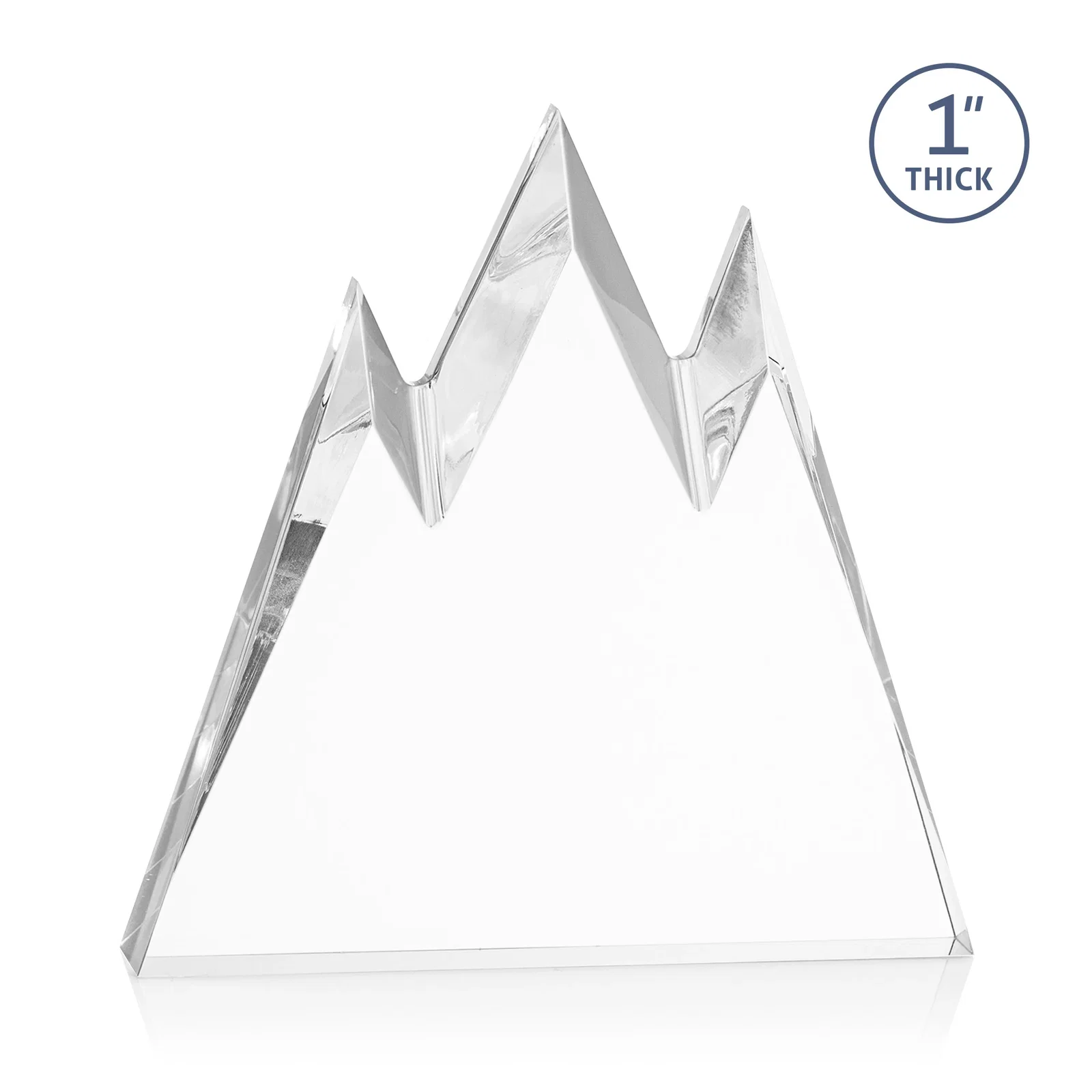 Personalized Freestanding Sculpted Acrylic Mountain-Peak Award for dealer and partner awards