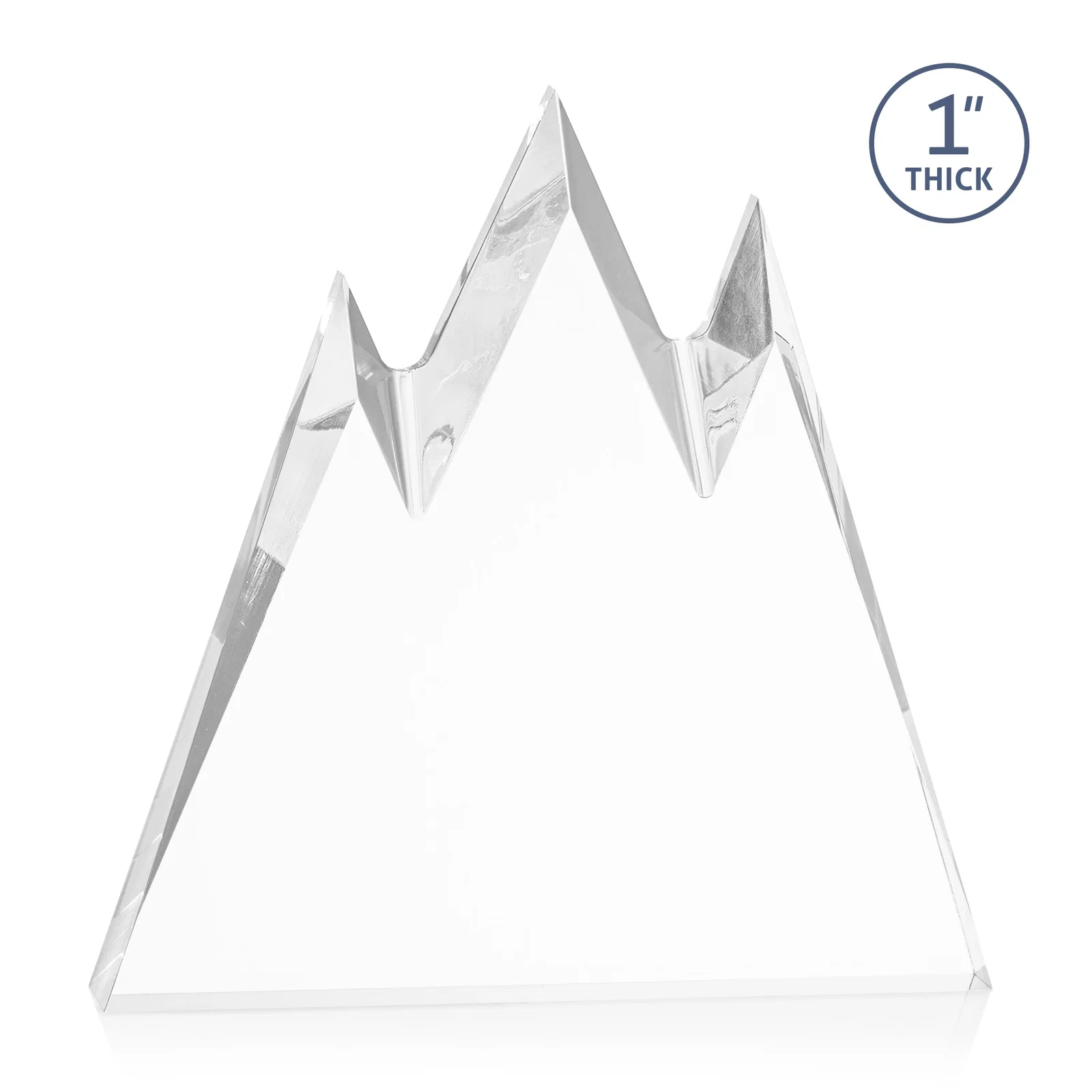 Personalized Freestanding Sculpted Acrylic Mountain-Peak Award for company anniversary events