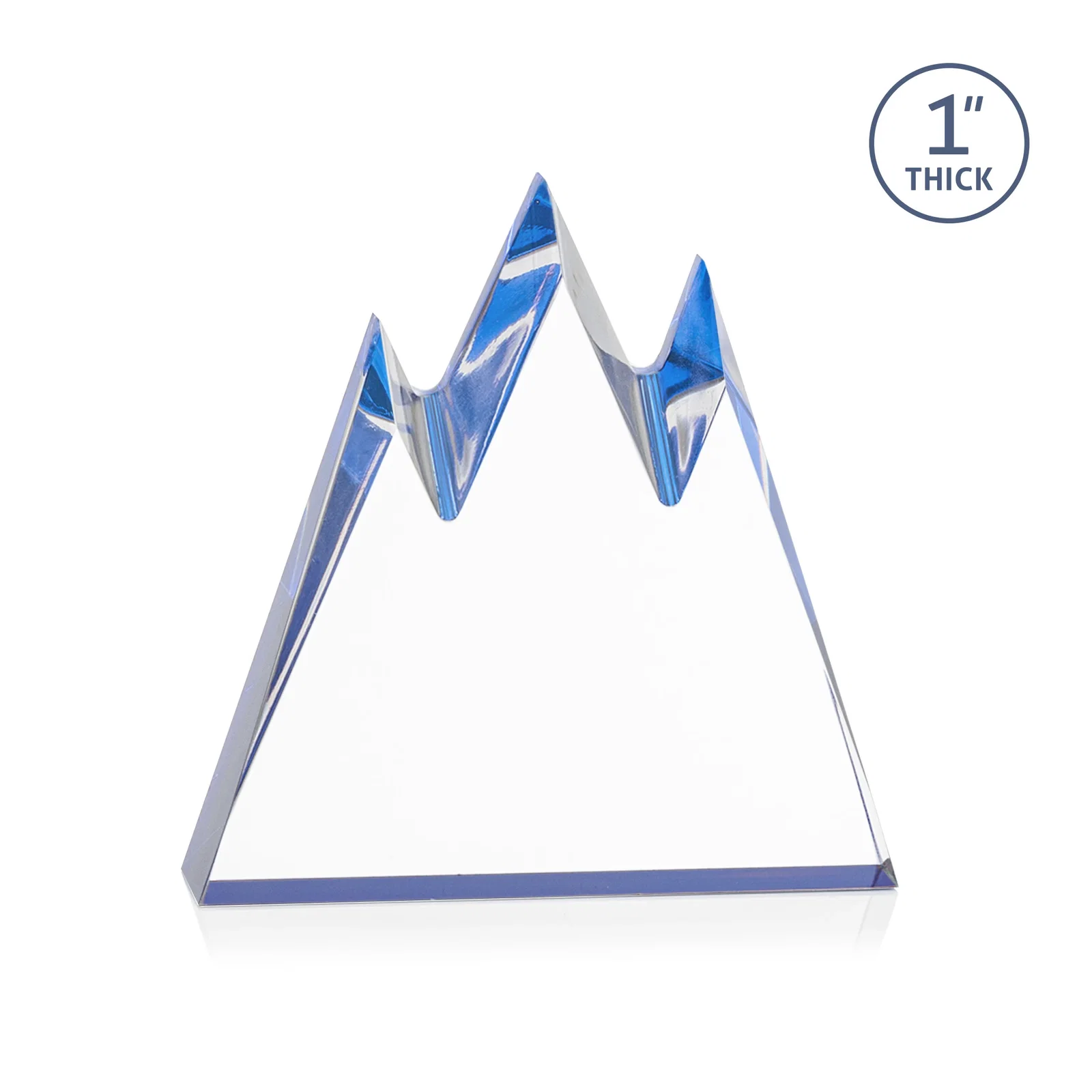 Promotional Freestanding Sculpted Acrylic Mountain-Peak Award for employee recognition