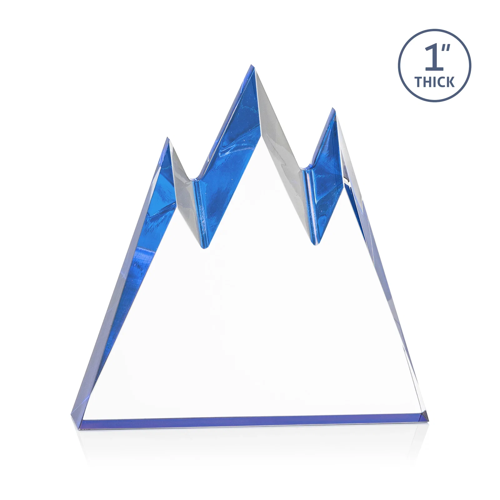 Promotional Freestanding Sculpted Acrylic Mountain-Peak Award for corporate award ceremonies