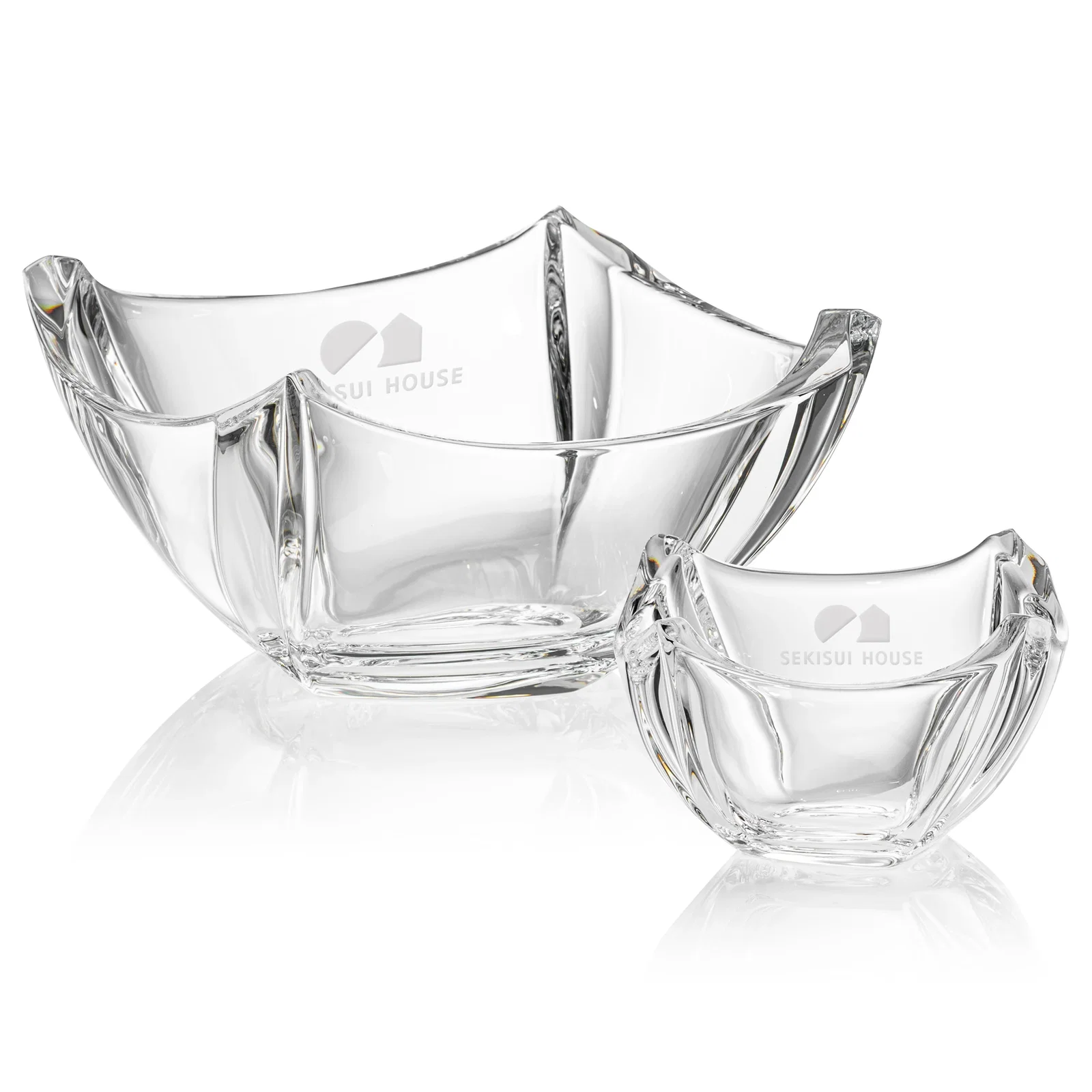 Custom Lead Free Crystalline Bowl with Deep Inward-Curved Sides for employee recognition