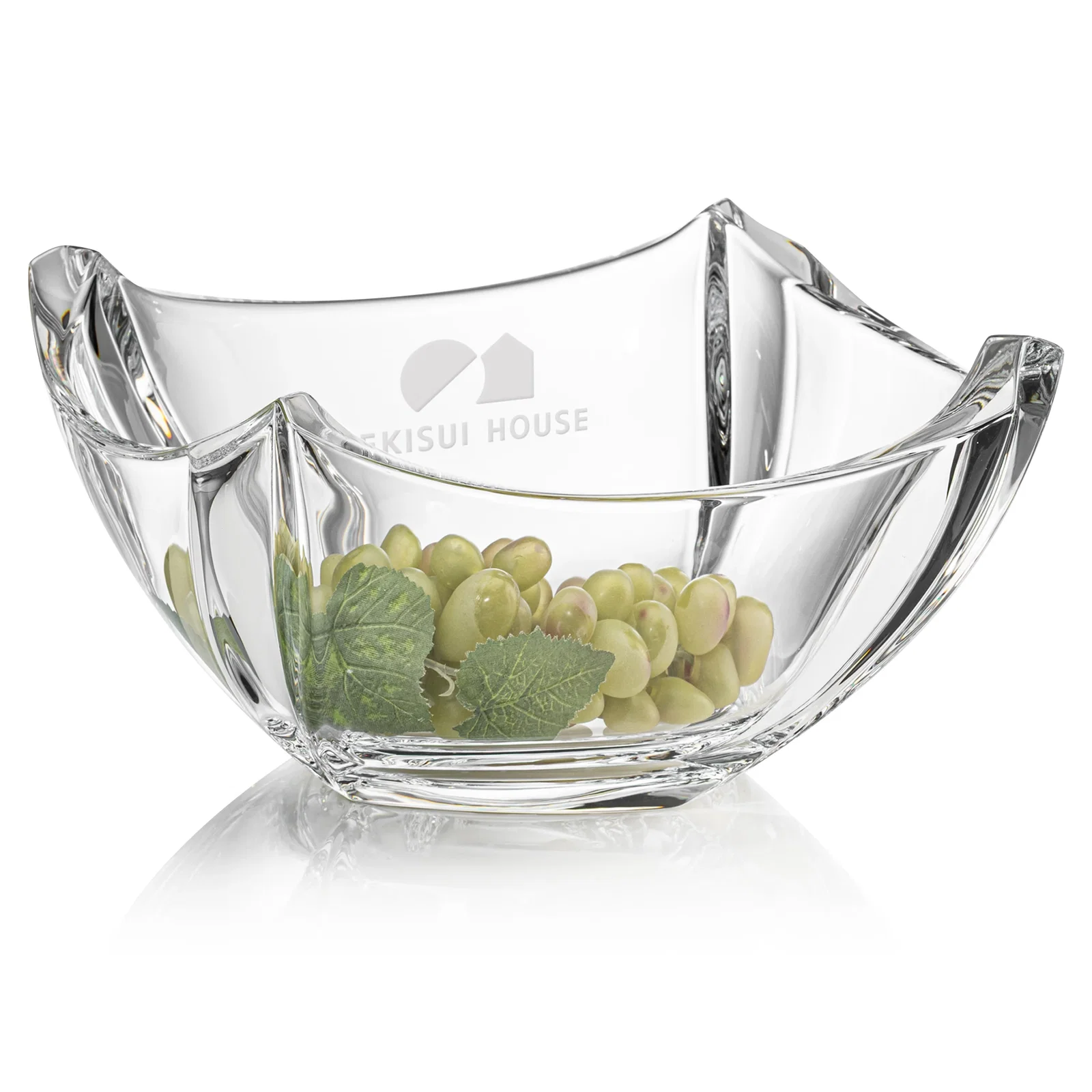 Custom Lead Free Crystalline Bowl with Deep Inward-Curved Sides for team milestone celebrations