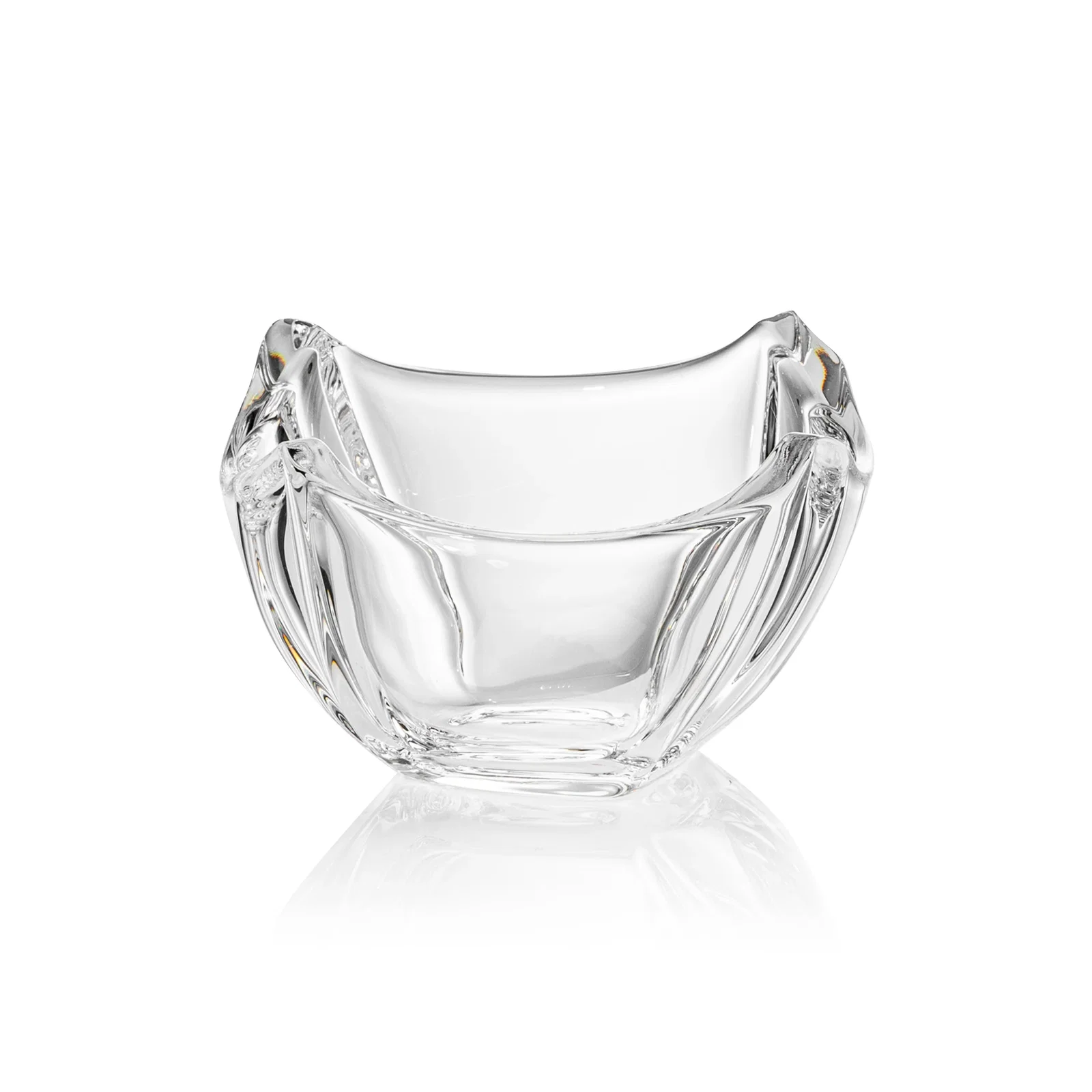 Custom Lead Free Crystalline Bowl with Deep Inward-Curved Sides for donor appreciation