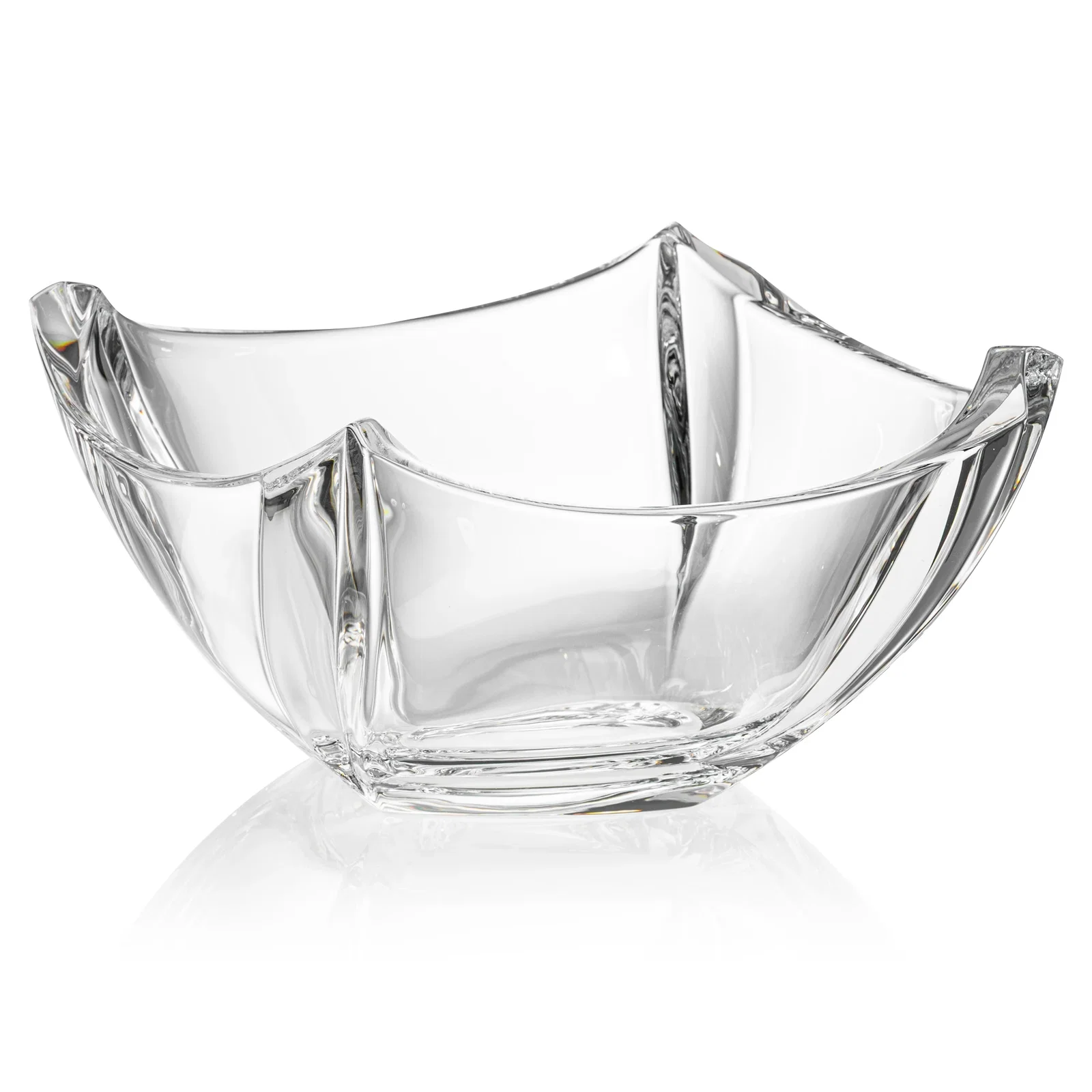 Custom Lead Free Crystalline Bowl with Deep Inward-Curved Sides for graduation ceremonies