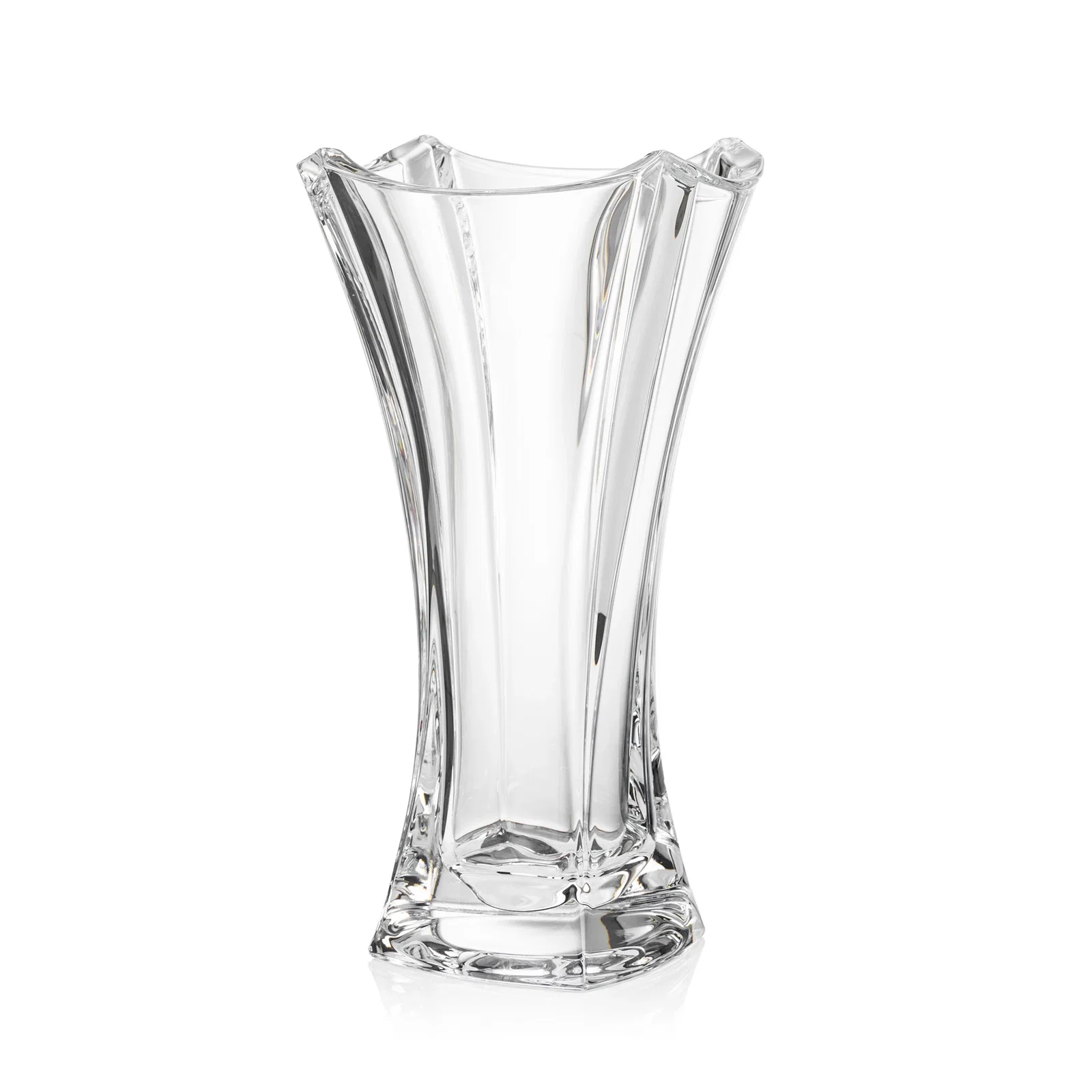 Custom Lead Free Crystalline Vase with Cinched Waist for team milestone celebrations