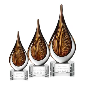 Amber and Black Art Glass Award