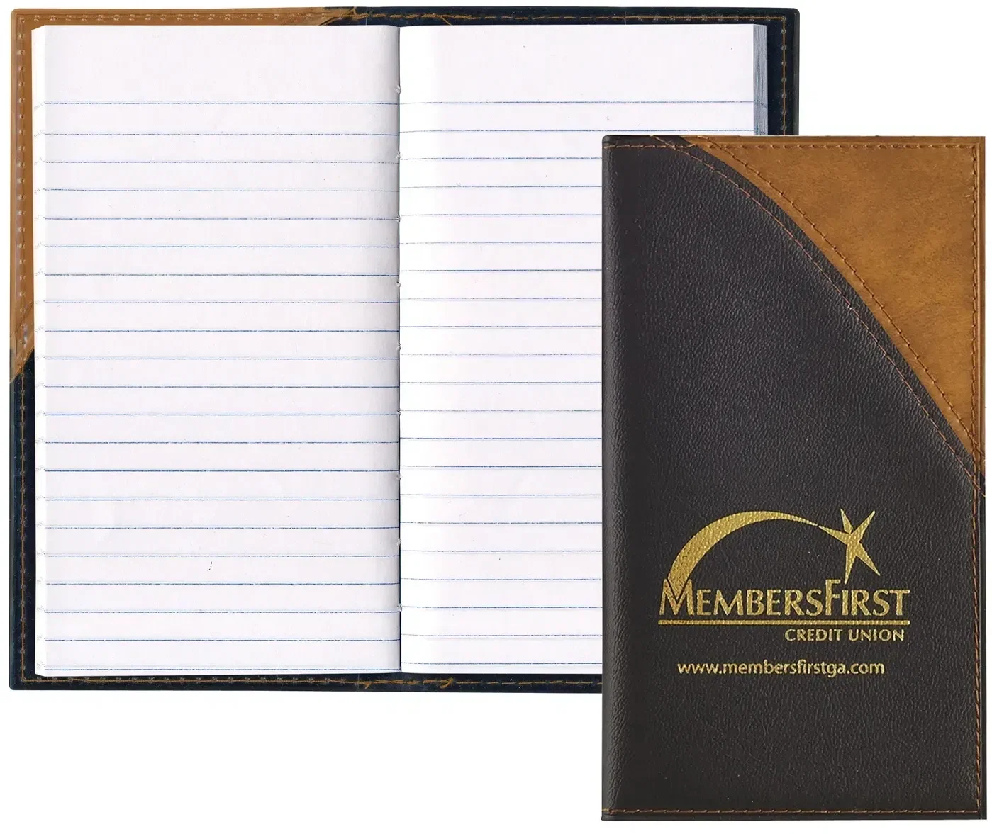 "Custom Barcelona" Personalized Two-Tone Vinyl Soft Cover Tally Book — view 2