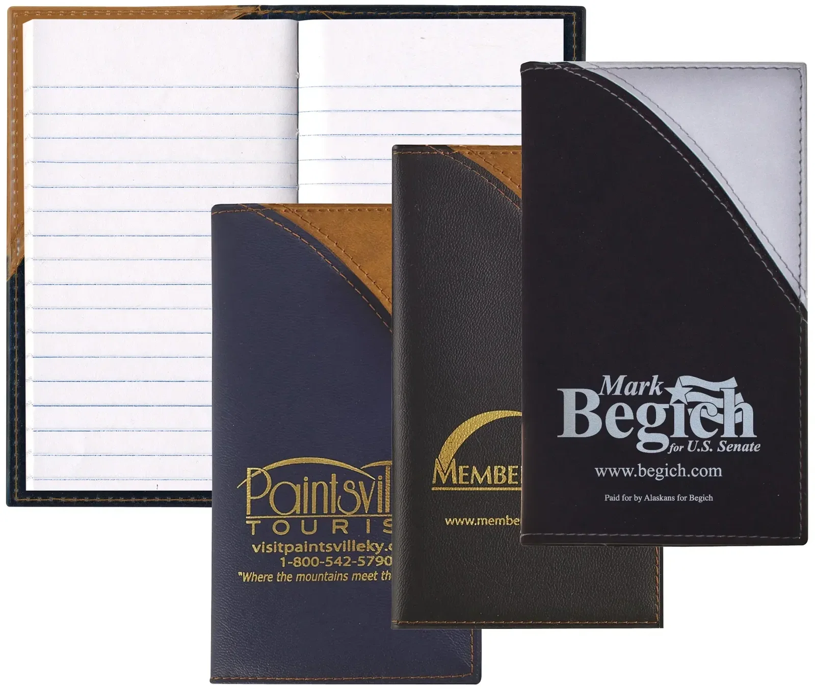 "Custom Barcelona" Personalized Two-Tone Vinyl Soft Cover Tally Book — view 4
