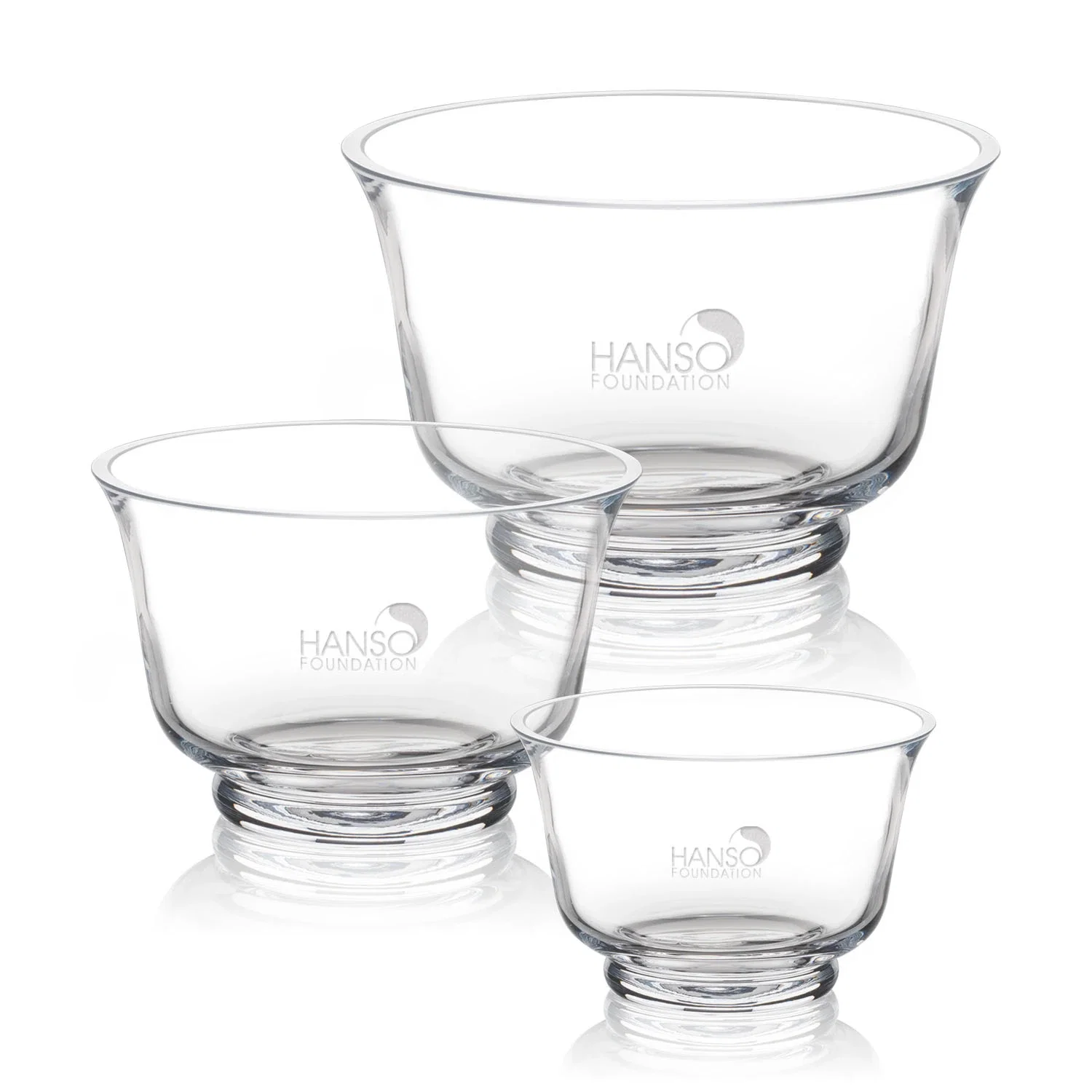 Custom Clear Crystalline Bowl Award for employee recognition