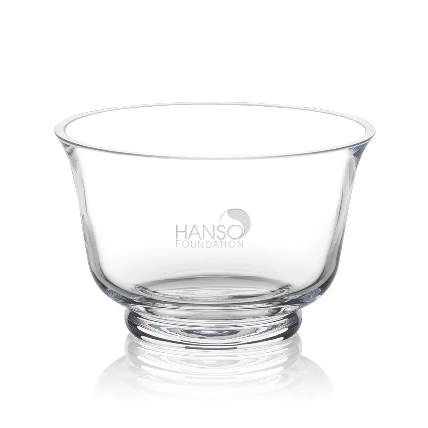 Custom Clear Crystalline Bowl Award for corporate award ceremonies