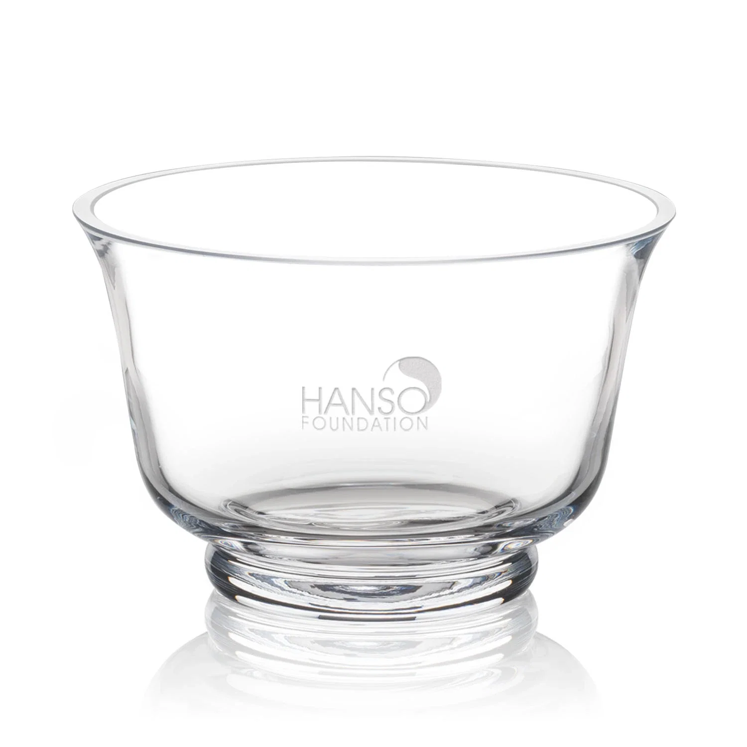Custom Clear Crystalline Bowl Award for service anniversary gifts