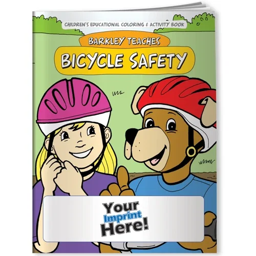 Barkley Teaches Bicycle Safety coloring book front cover art teaching kids bike safety