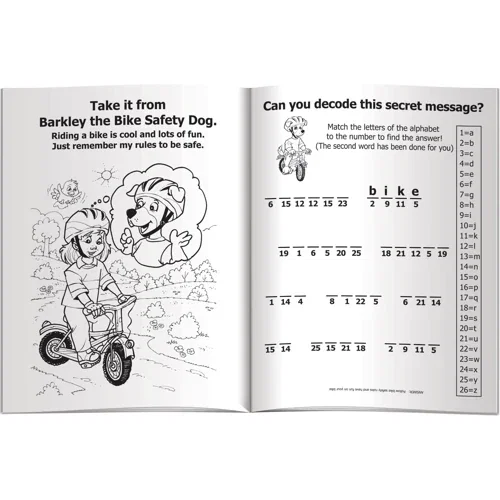 Fun Pak 4-pack of non-toxic crayons included with Barkley Teaches Bicycle Safety combo