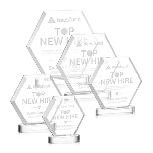 Starfire Crystal Hexagon Award on Alberton Oval Base