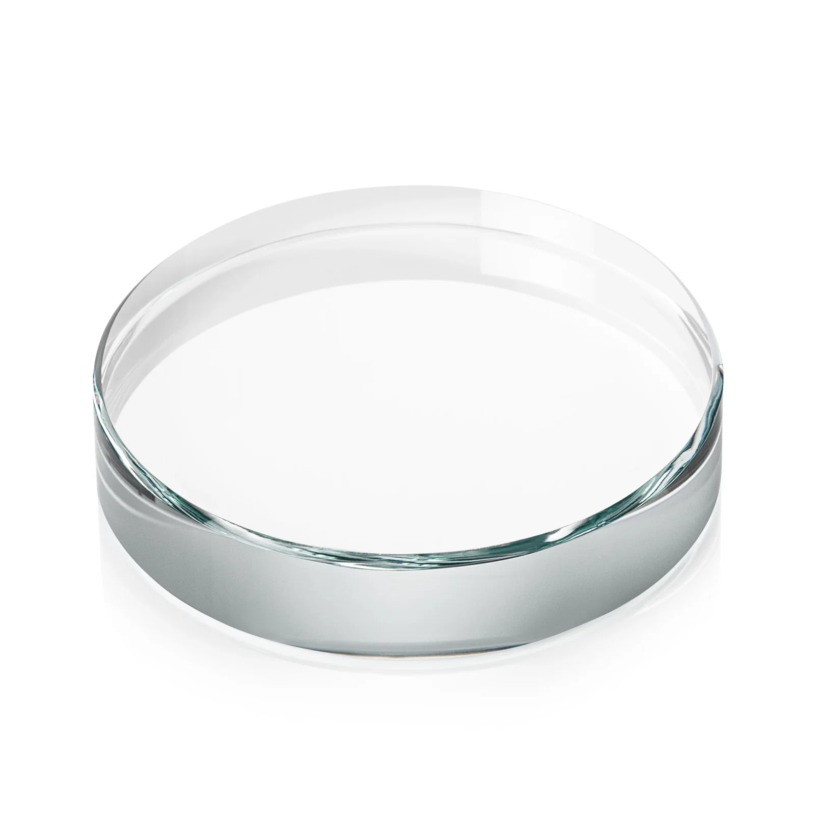 Custom Round Jade or Starfire Crystal Paperweight, 3.5" Diameter for team milestone celebrations