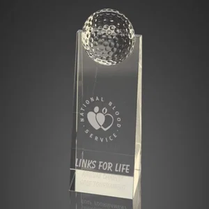 Optical Crystal Tower Golf Award Offered Only in Clear