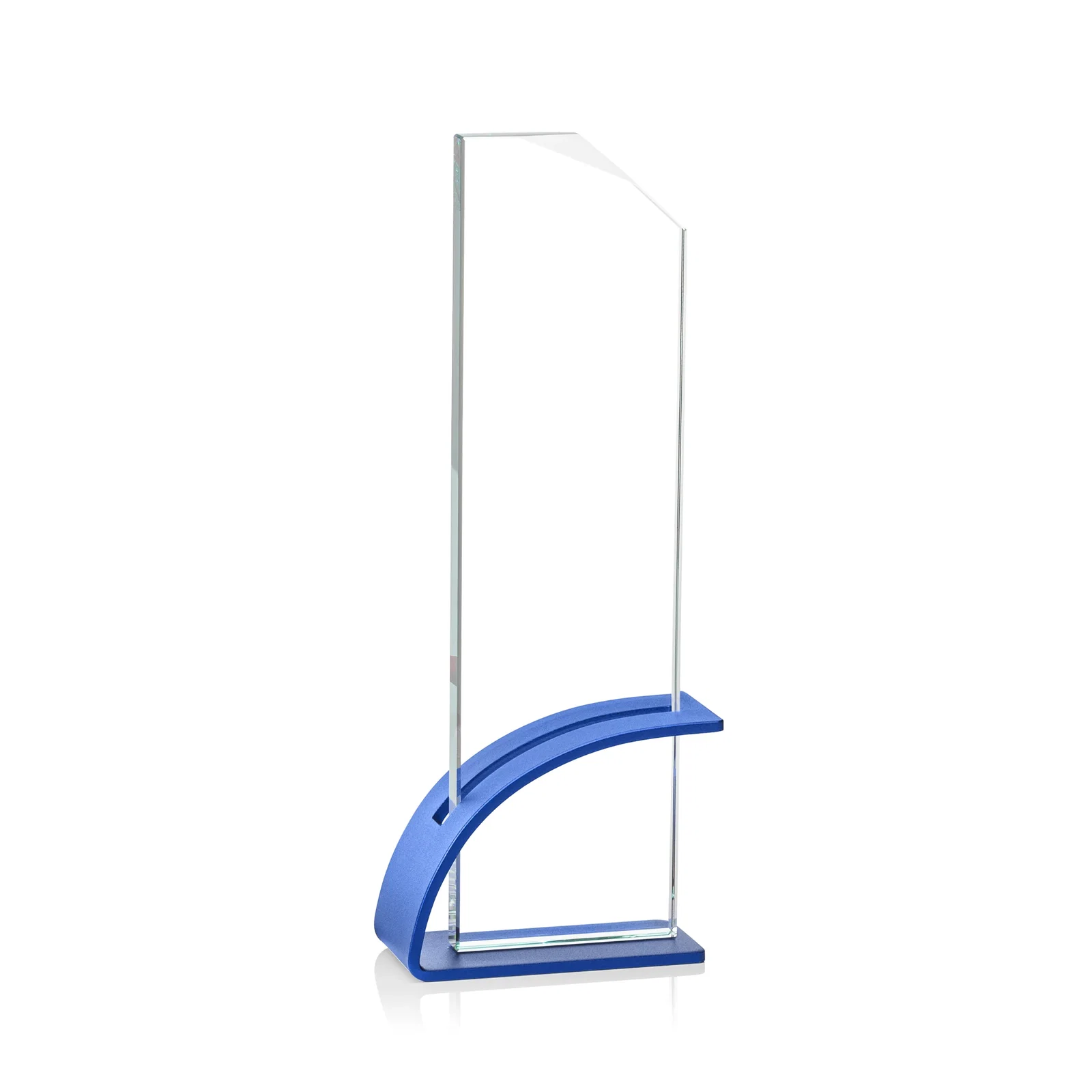 Branded Starfire Crystal Pane Award on Slotted Aluminum Base, Seven Colors, awards for graduation ceremonies